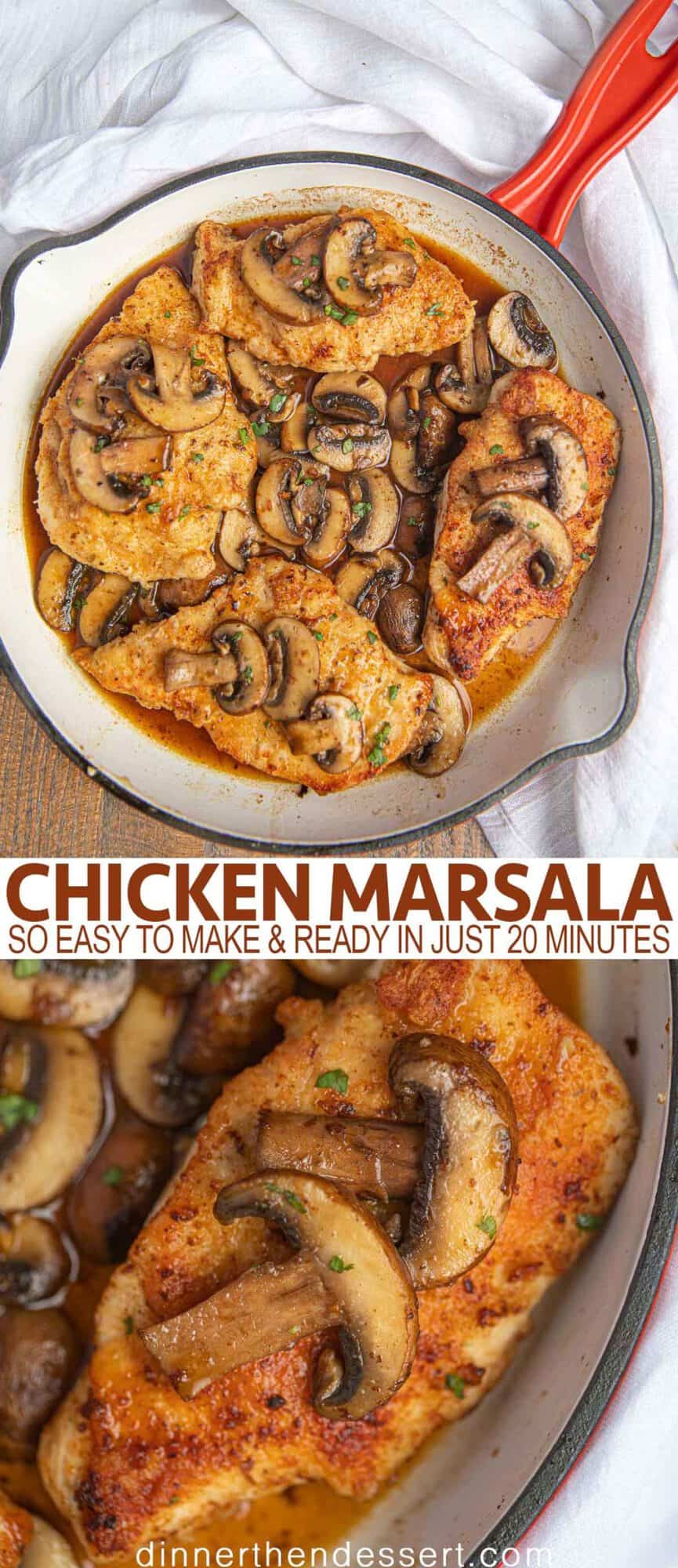 Best Chicken Marsala (Restaurant Quality & EASY) Dinner, then Dessert