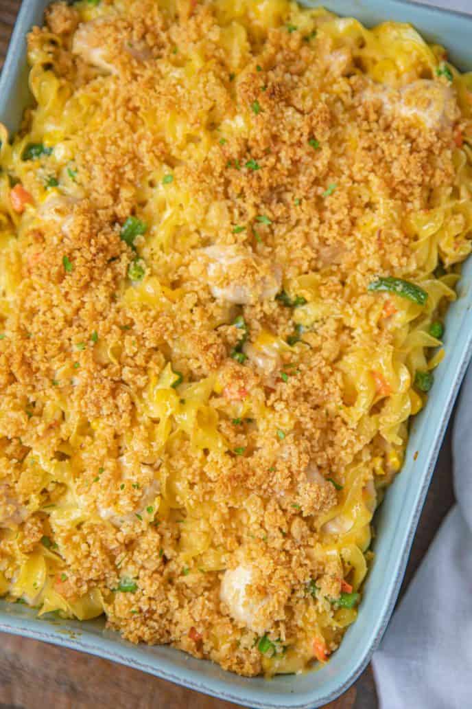 Steps To Prepare Chicken Casserole With Ritz Crackers And Egg Noodles 