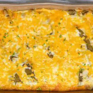 Baked casserole in baking dish