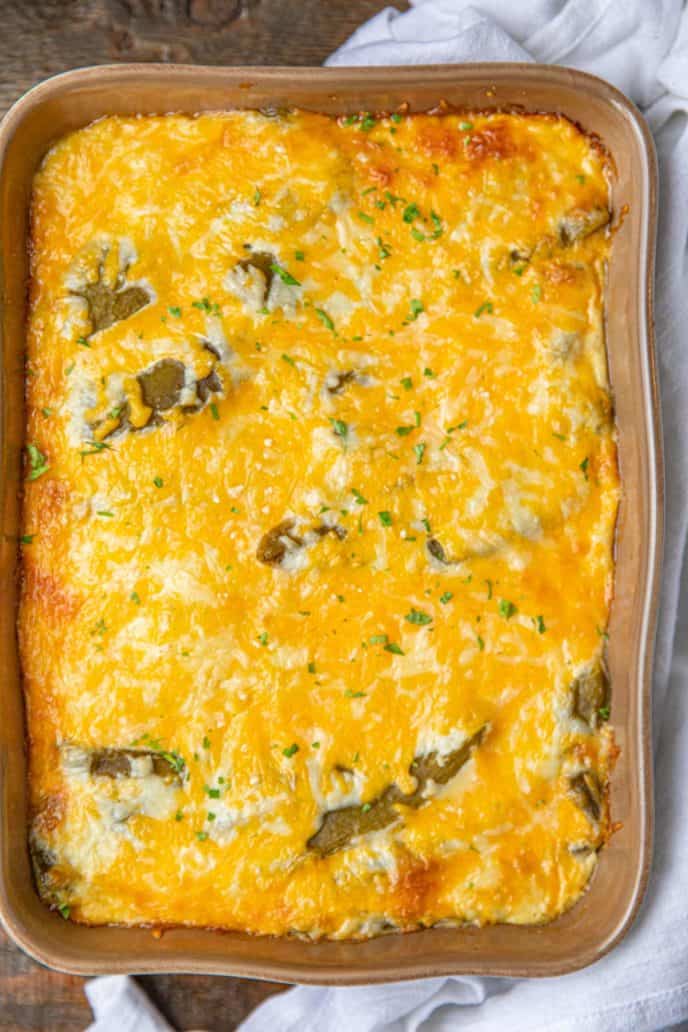 Chile Relleno Casserole (Kid Friendly, SO Cheesy!) - Dinner, then Dessert