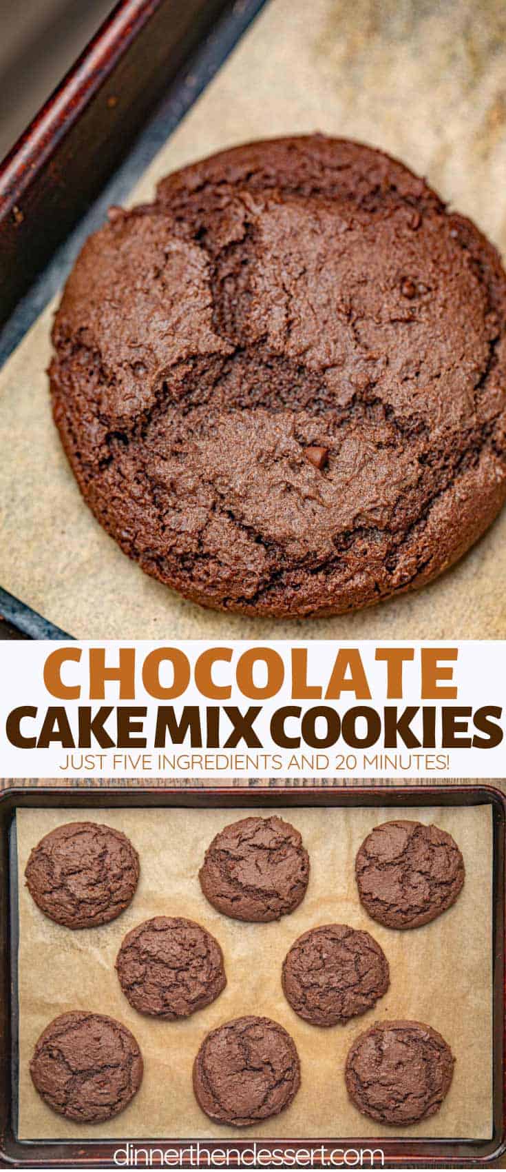 Rich Chocolate Cake Mix Cookies SO EASY Dinner Then Dessert   Chocolate Cake Mix Cookies L 