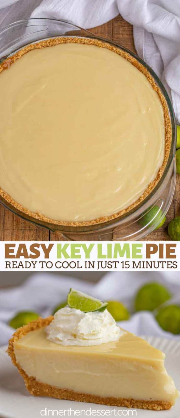 Sliced key lime pie