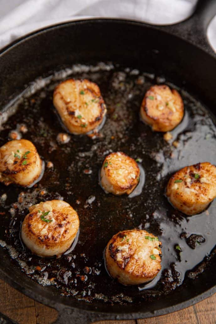 Pan Seared Scallops Browned Butter Garlic Dinner Then Dessert