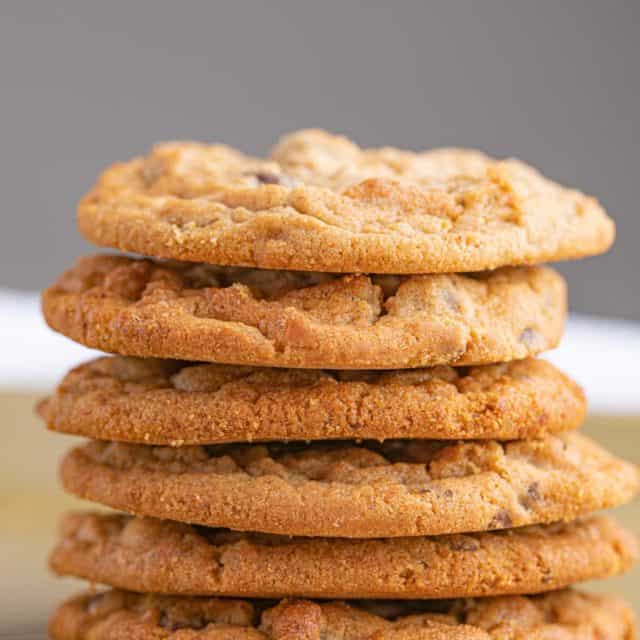 Stack of Chocolate Chip Peanut Butter Cookies