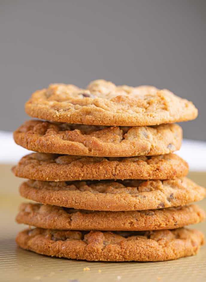 Stack of Chocolate Chip Peanut Butter Cookies