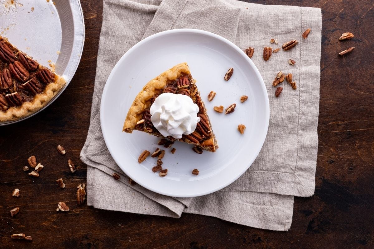 Pecan Pie slice on plate