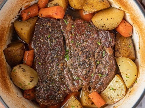 A Beef Shoulder Roast On The Stove