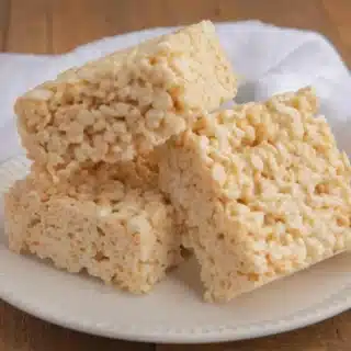 plate of krispie squares