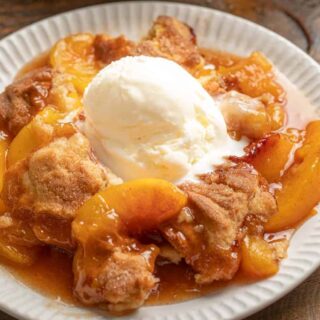 dessert and Vanilla Ice Cream on plate