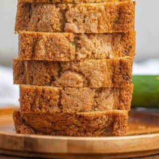 Stacked Slices of the bread on a plater