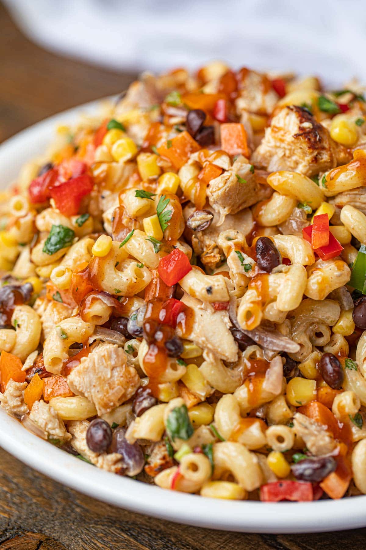 BBQ Chicken Pasta Salad - Dinner, then Dessert