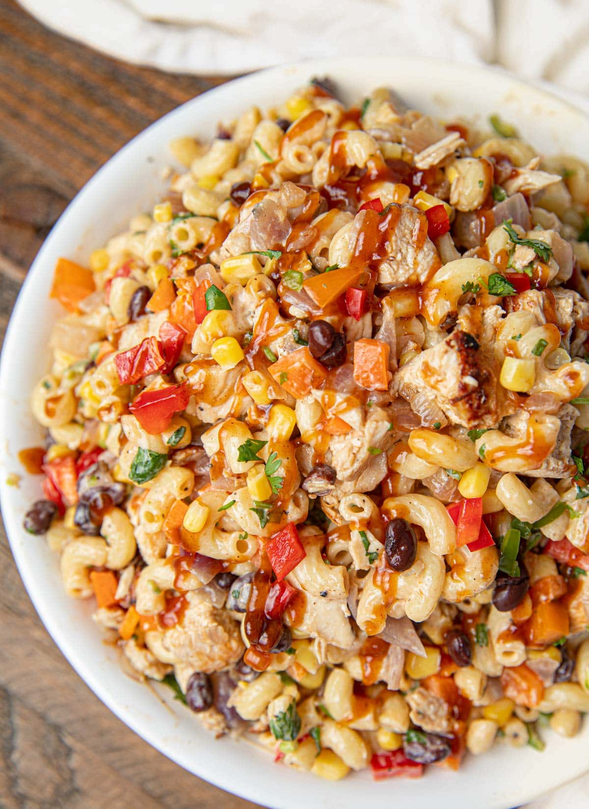 BBQ Chicken Pasta Salad - Dinner, then Dessert