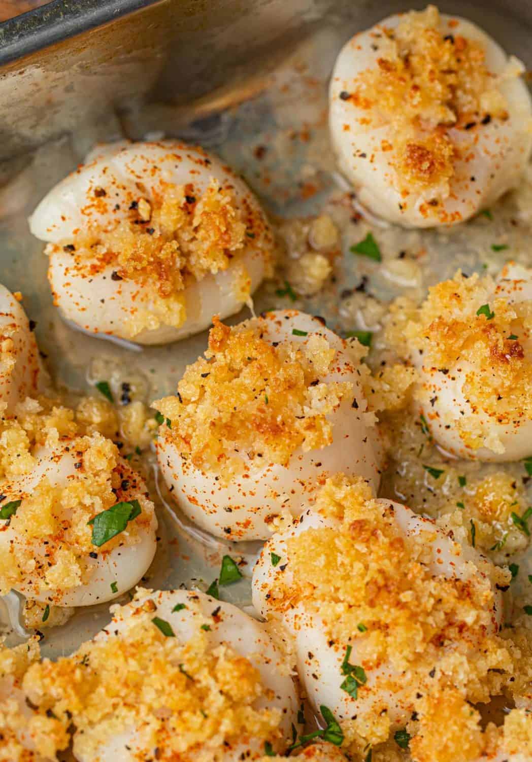 Crispy Baked Scallops With Buttery Panko Topping Dinner Then Dessert 3086