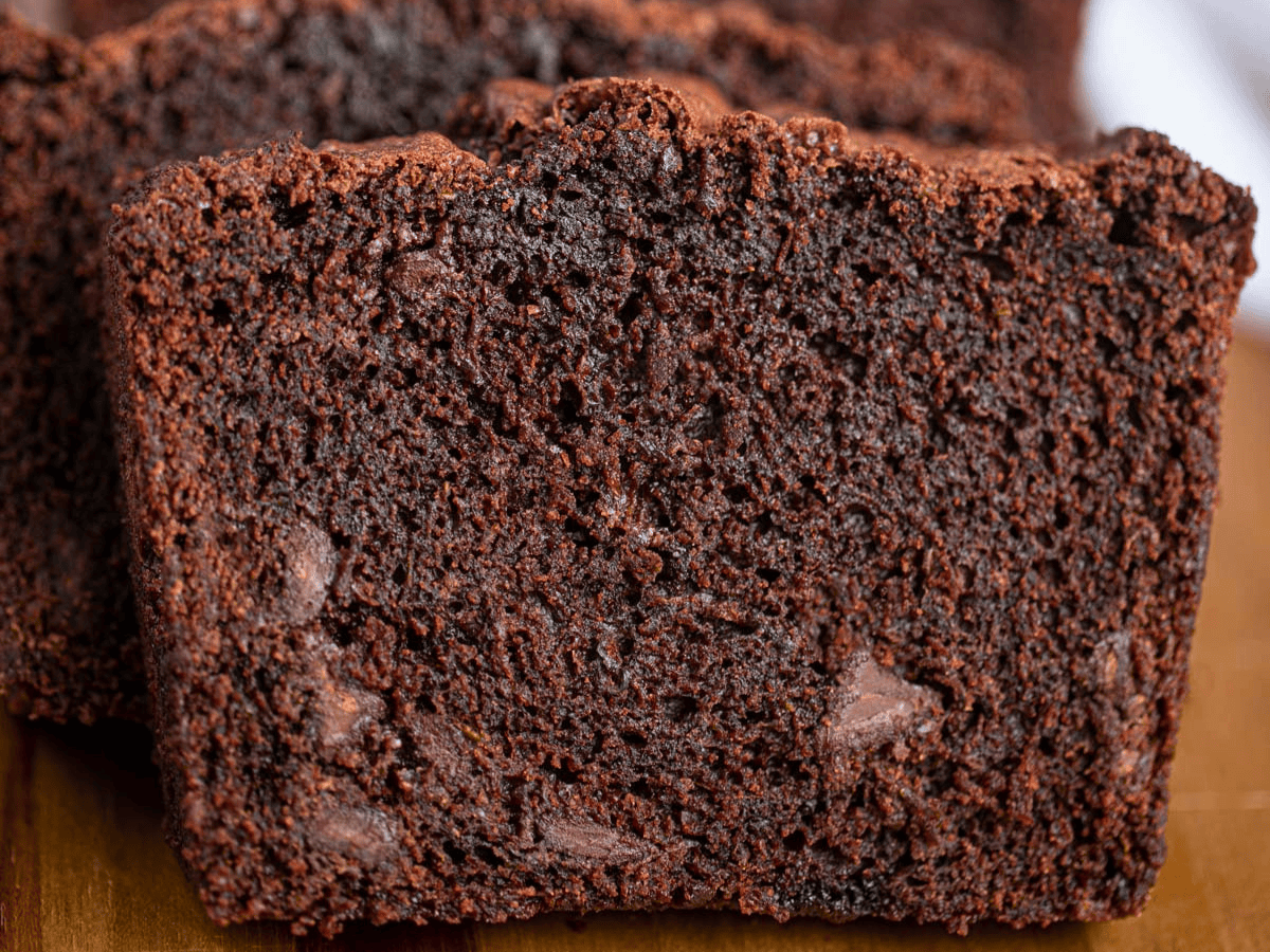 close up of brown sweet bread