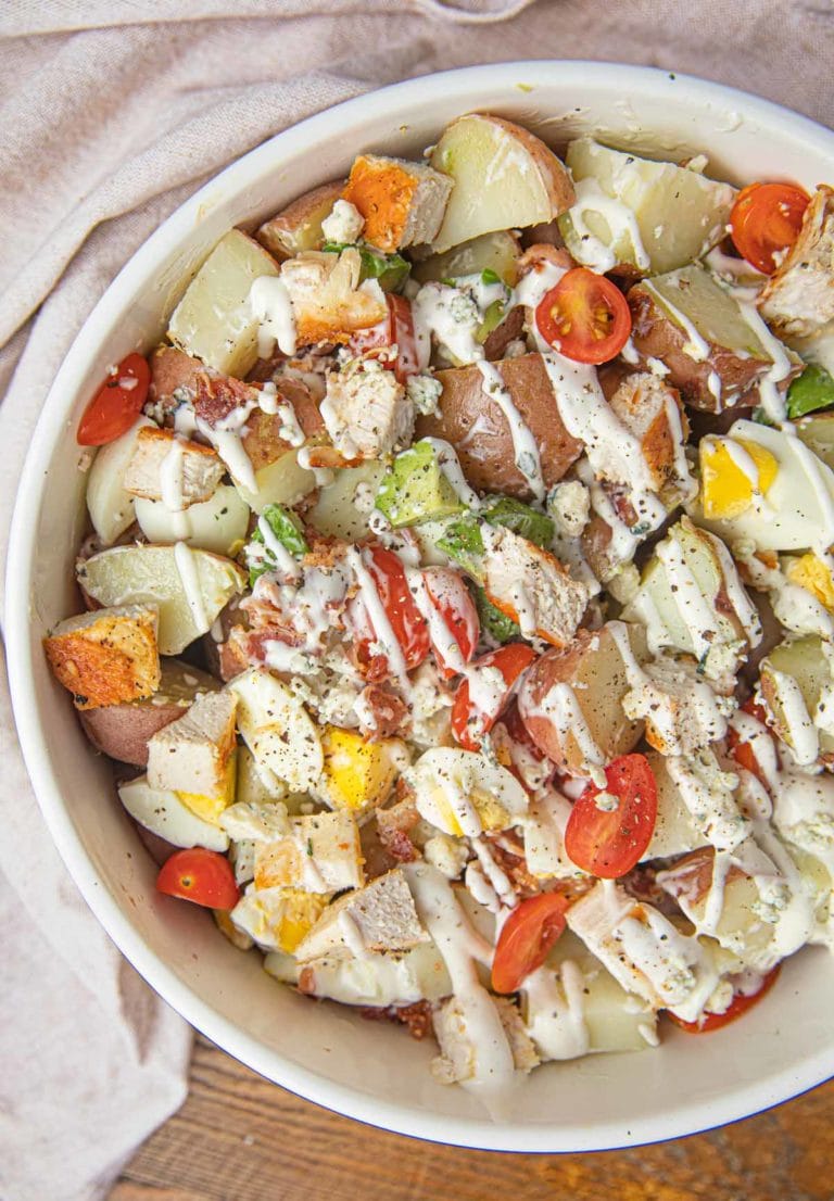 Cobb Potato Salad (with Chicken) (With Chicken, Bacon & Ranch) - Dinner ...