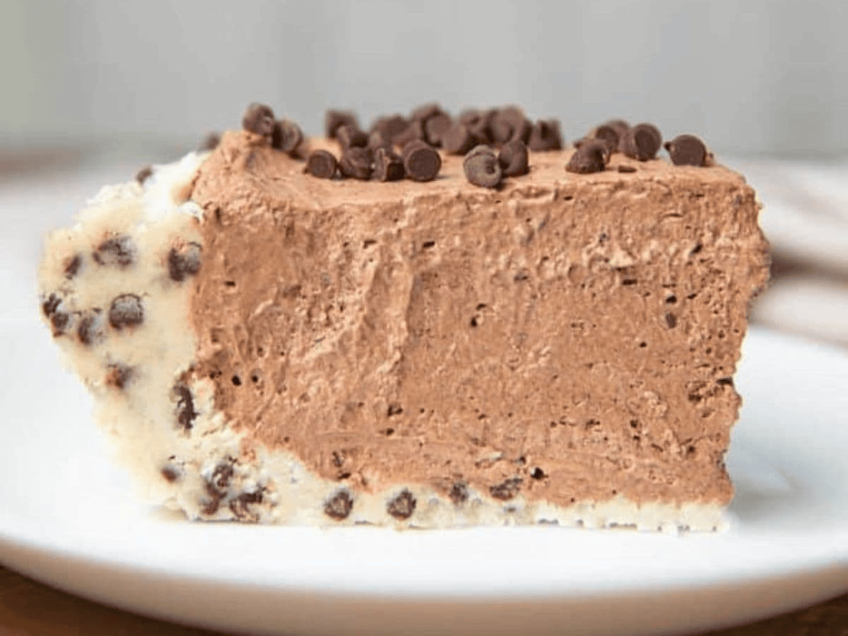 Slice of pie on plate