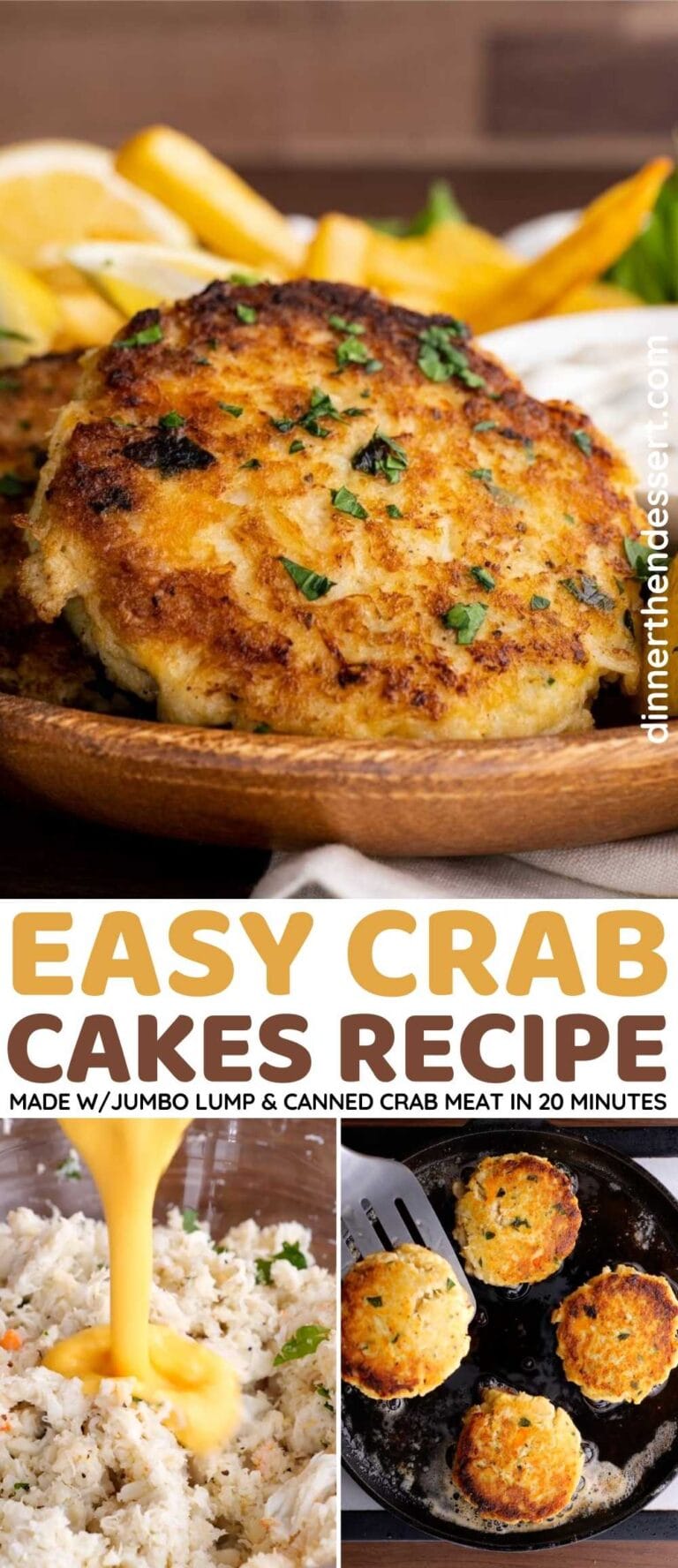 Crab Cakes Recipe (Minimal Breading & So EASY!) [VIDEO] - Dinner, then