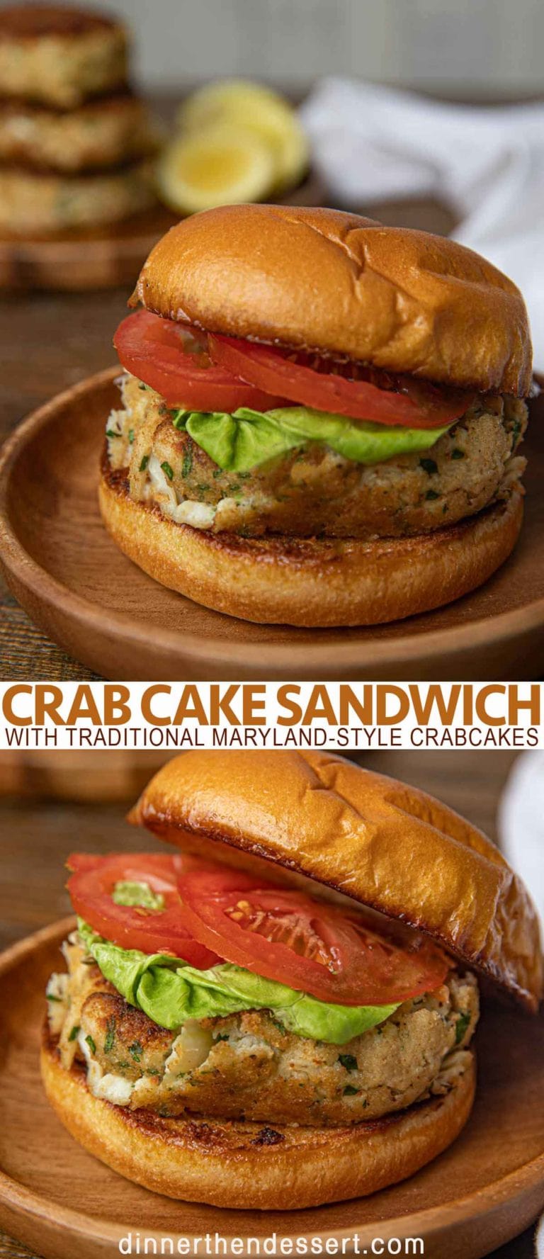 Crab Cake Sandwich Dinner, then Dessert