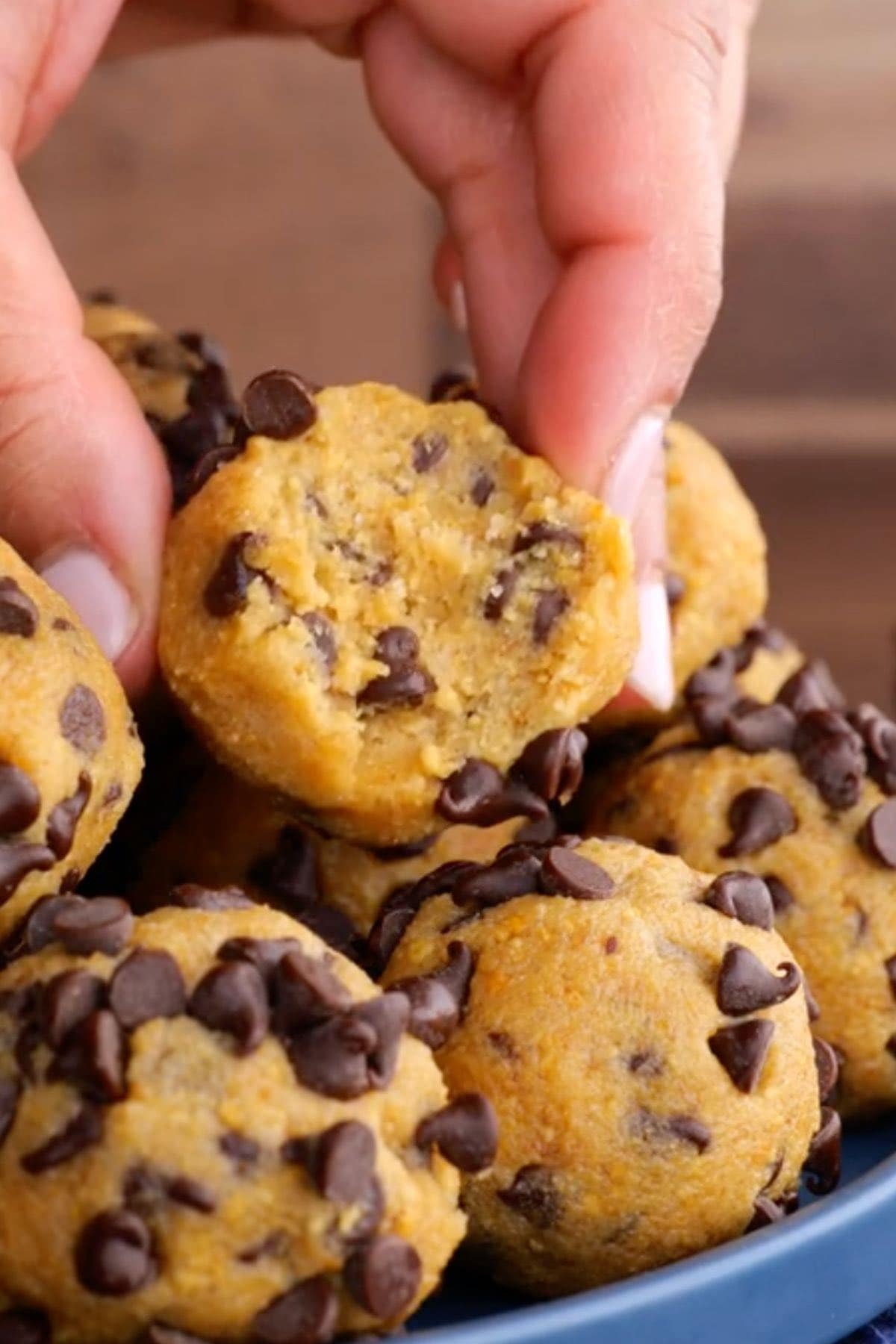 Edible Cookie Dough on serving plate with bite taken