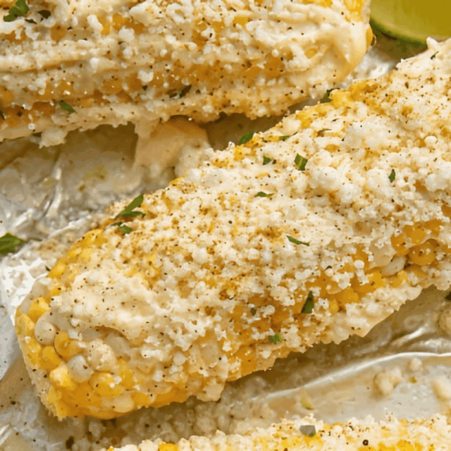 corn with spices and cheese