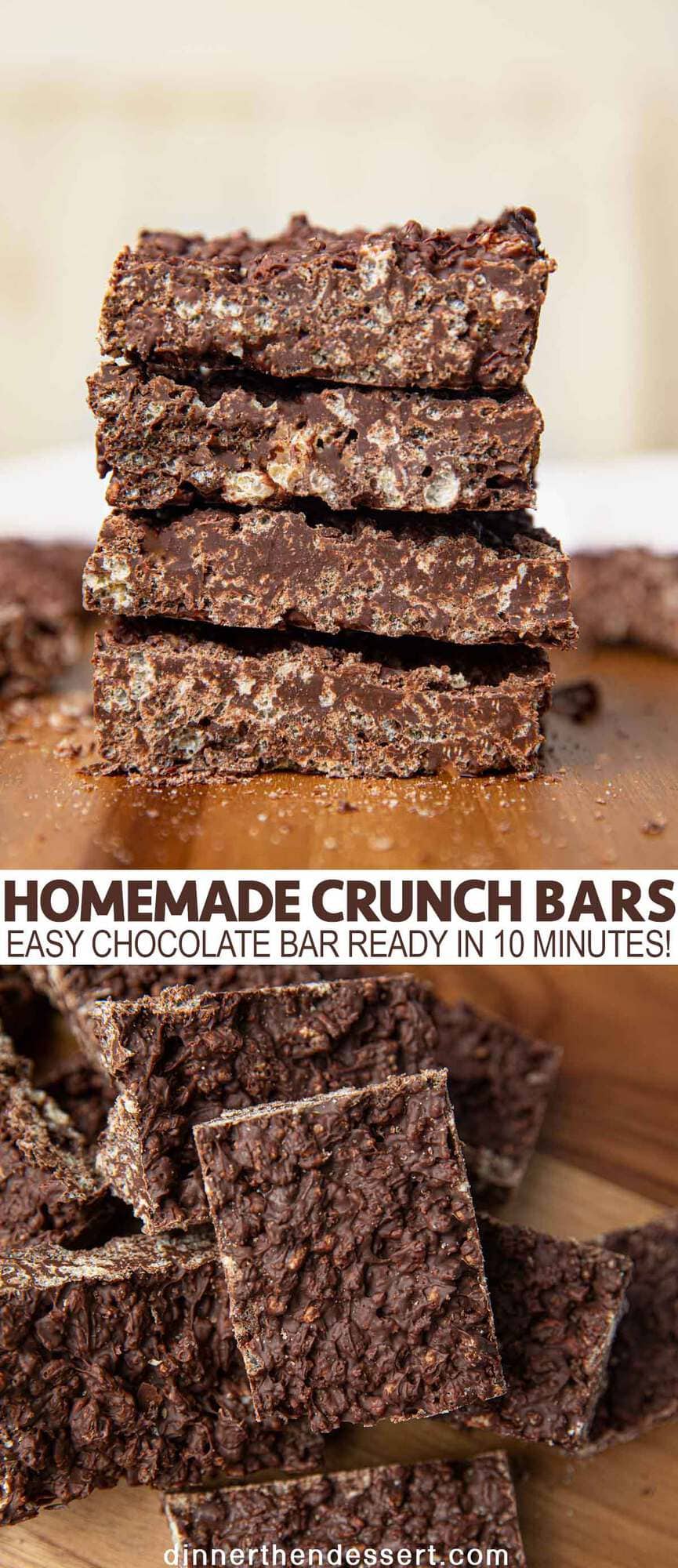 Homemade Chocolate Crunch Bars (2 Ingredients!) Dinner, then Dessert