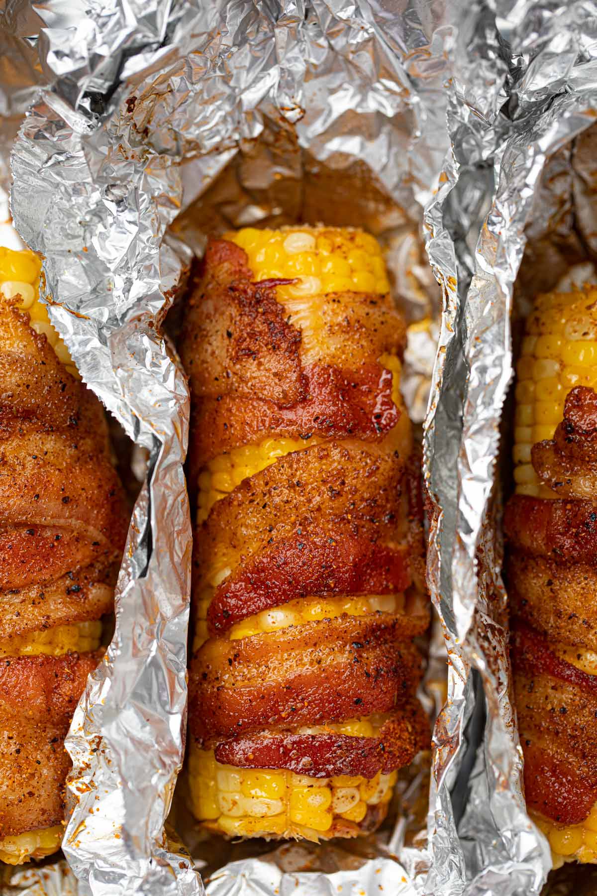 BBQ Corn with Bacon and BBQ Seasonings