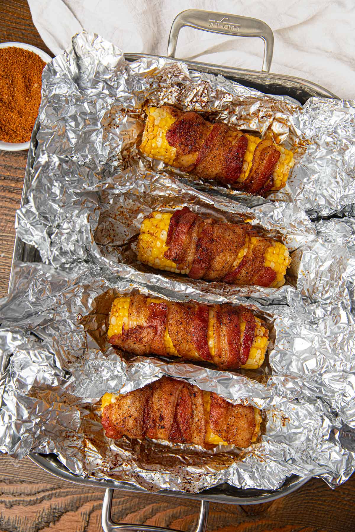 BBQ Bacon Oven Roasted Corn