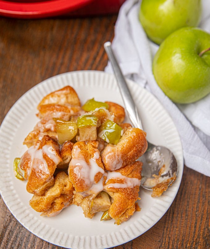 Apple Fritter Casserole on plate