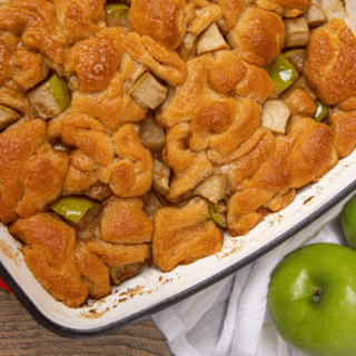 casserole in red baking dish