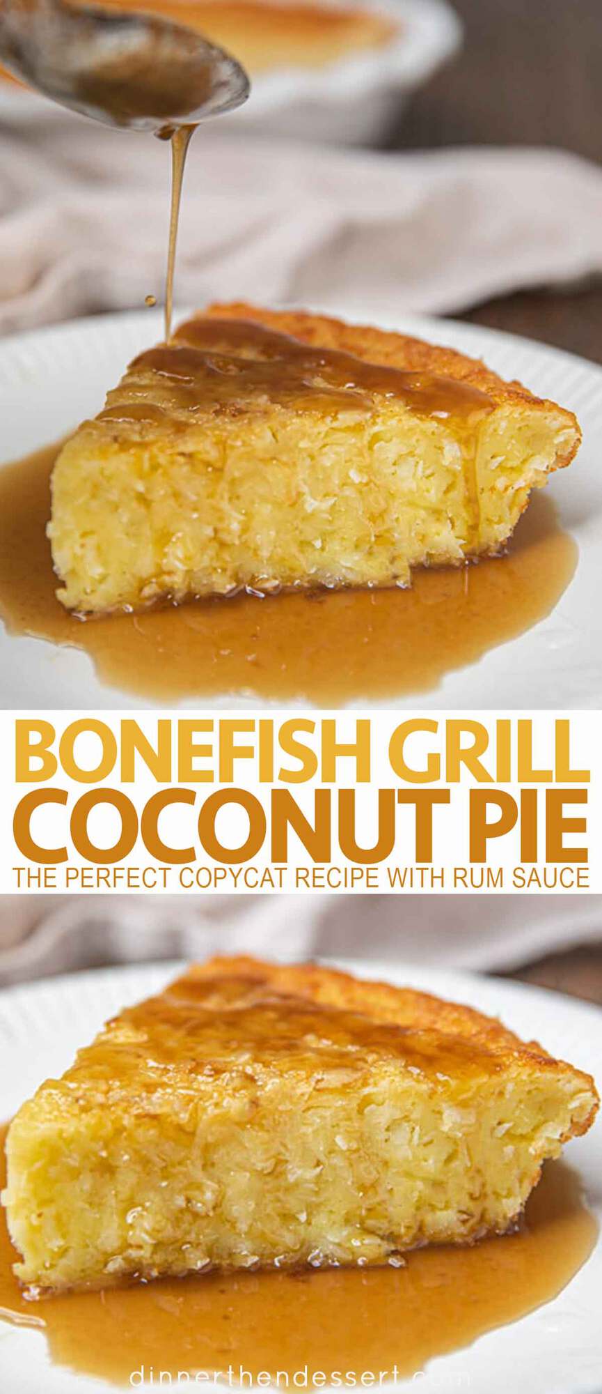 Bonefish Grill Coconut Pie w/Rum Sauce (Copycat) - Dinner, then Dessert