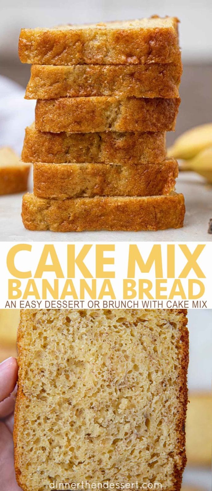 Cake Mix Banana Bread sliced