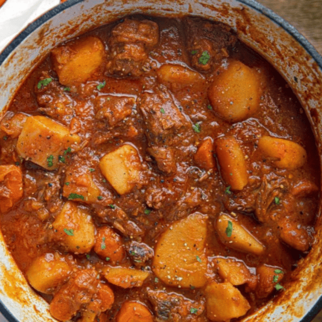 stew cooking in pot