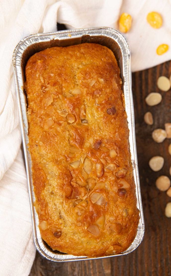 Hawaiian Macadamia Nut Banana Bread Dinner, then Dessert