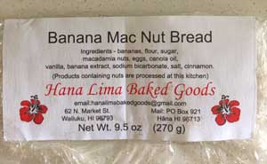 picture of label from bread in hawaii 