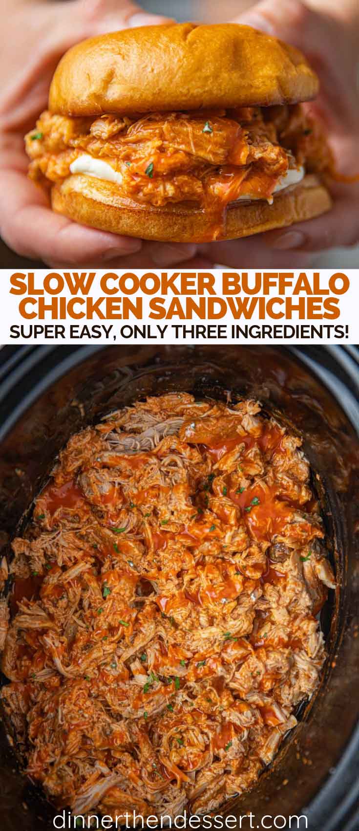 Crock Pot Perfect Buffalo Chicken Sandwiches