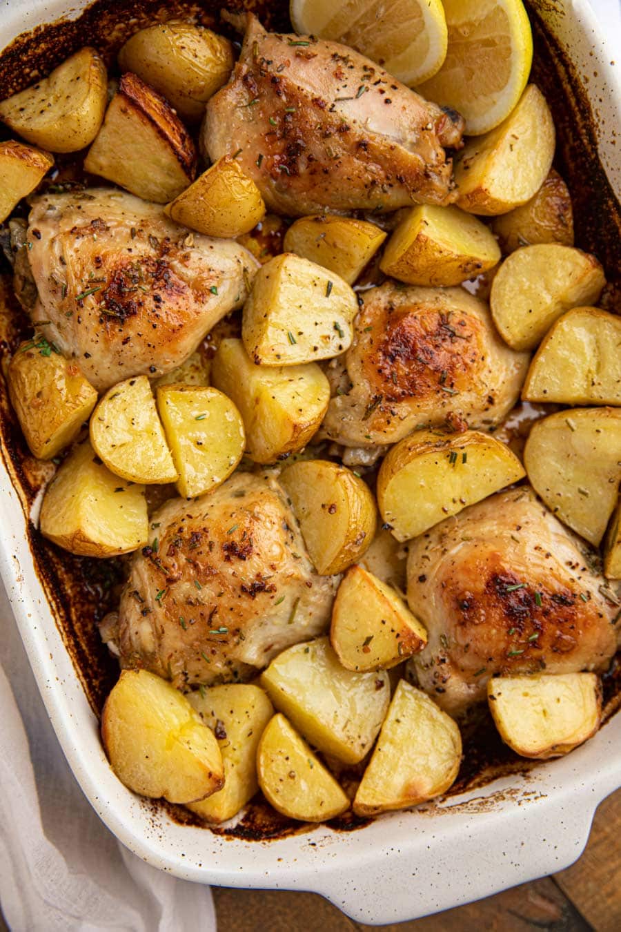 Baked Rosemary Chicken And Potatoes Crispy Easy Dinner Then Dessert
