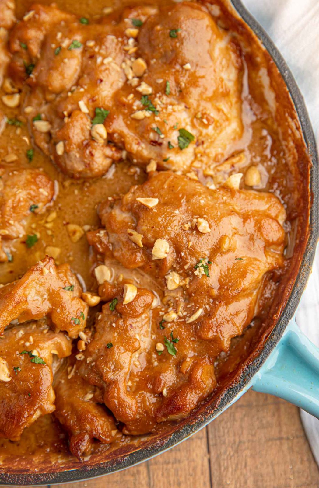 Close up of Baked Thai Peanut Chicken