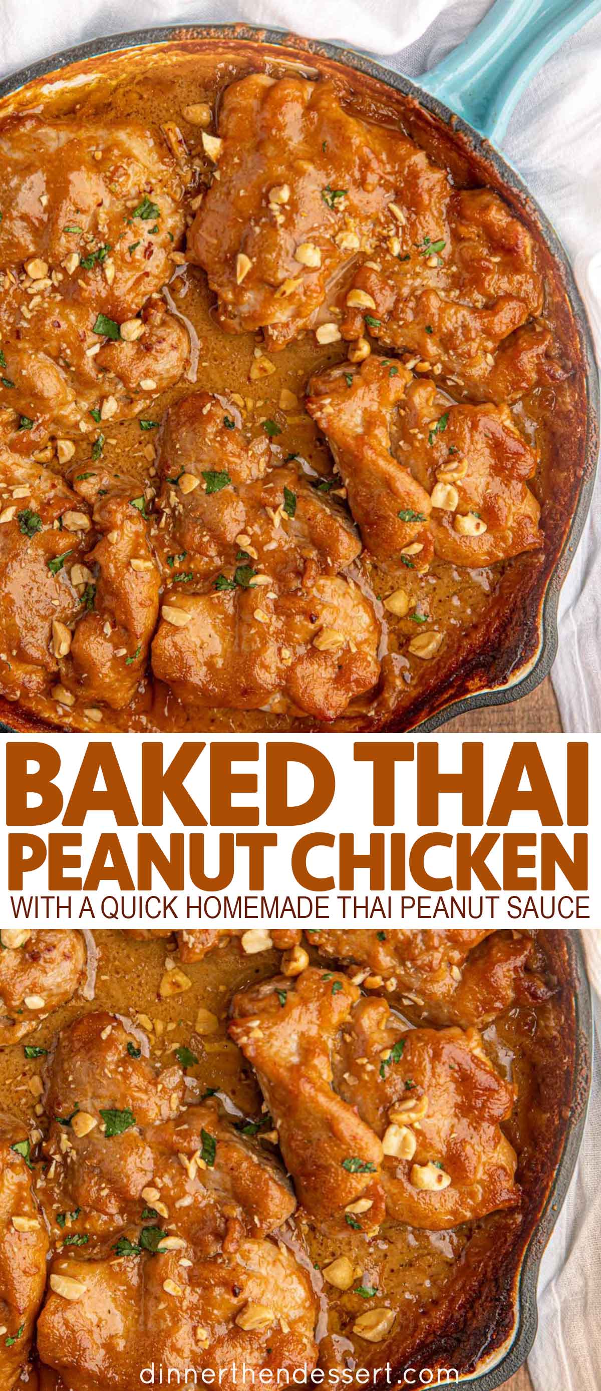Baked Thai Peanut Chicken - Dinner, then Dessert