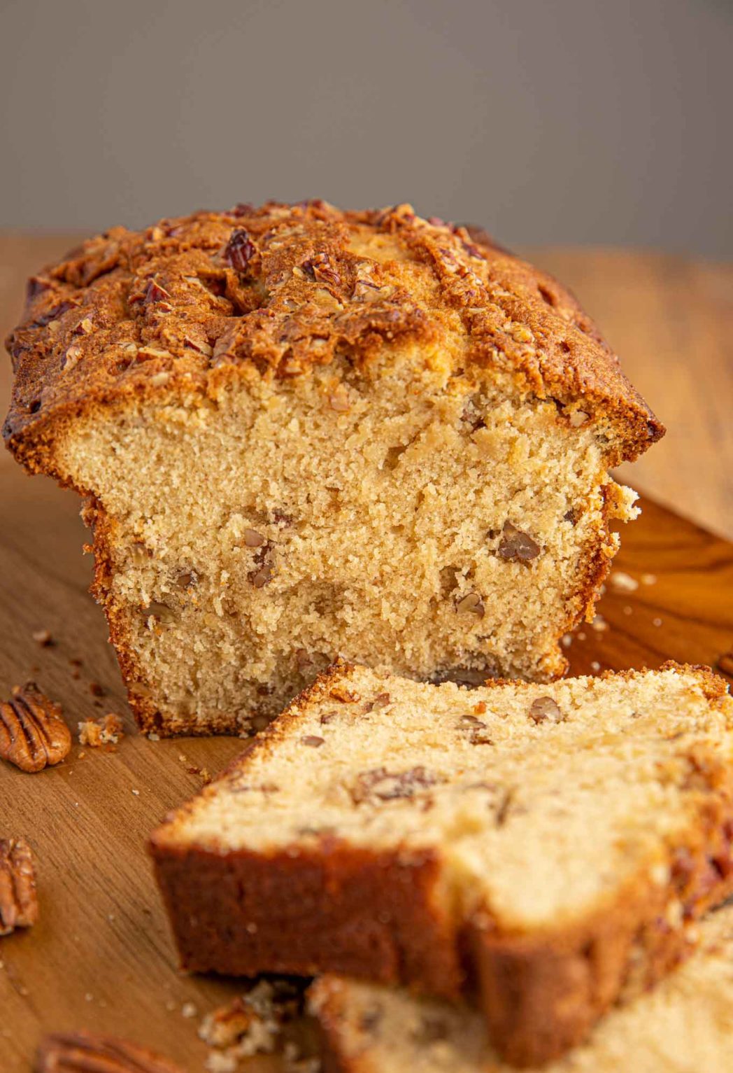 Brown Sugar Pound Cake with pecans