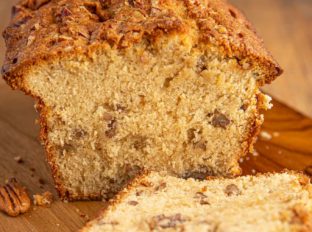 Brown Sugar Pound Cake with pecans
