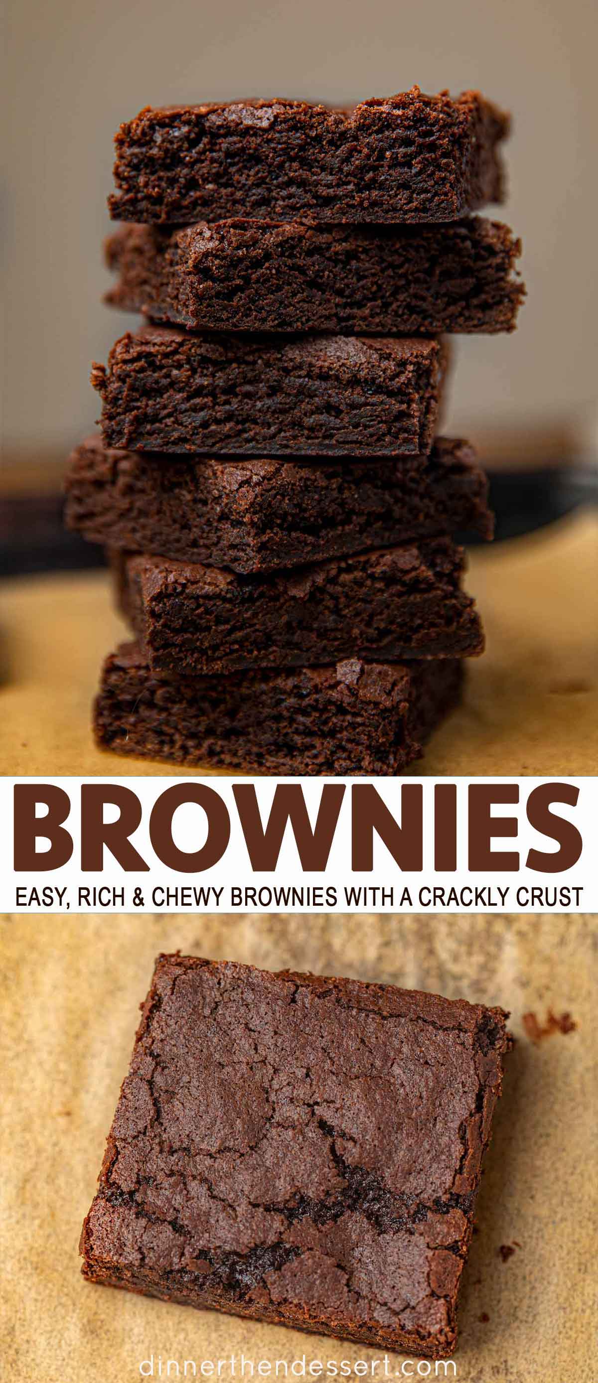 Easy Chocolate Brownies W Cocoa Powder Dinner Then Dessert