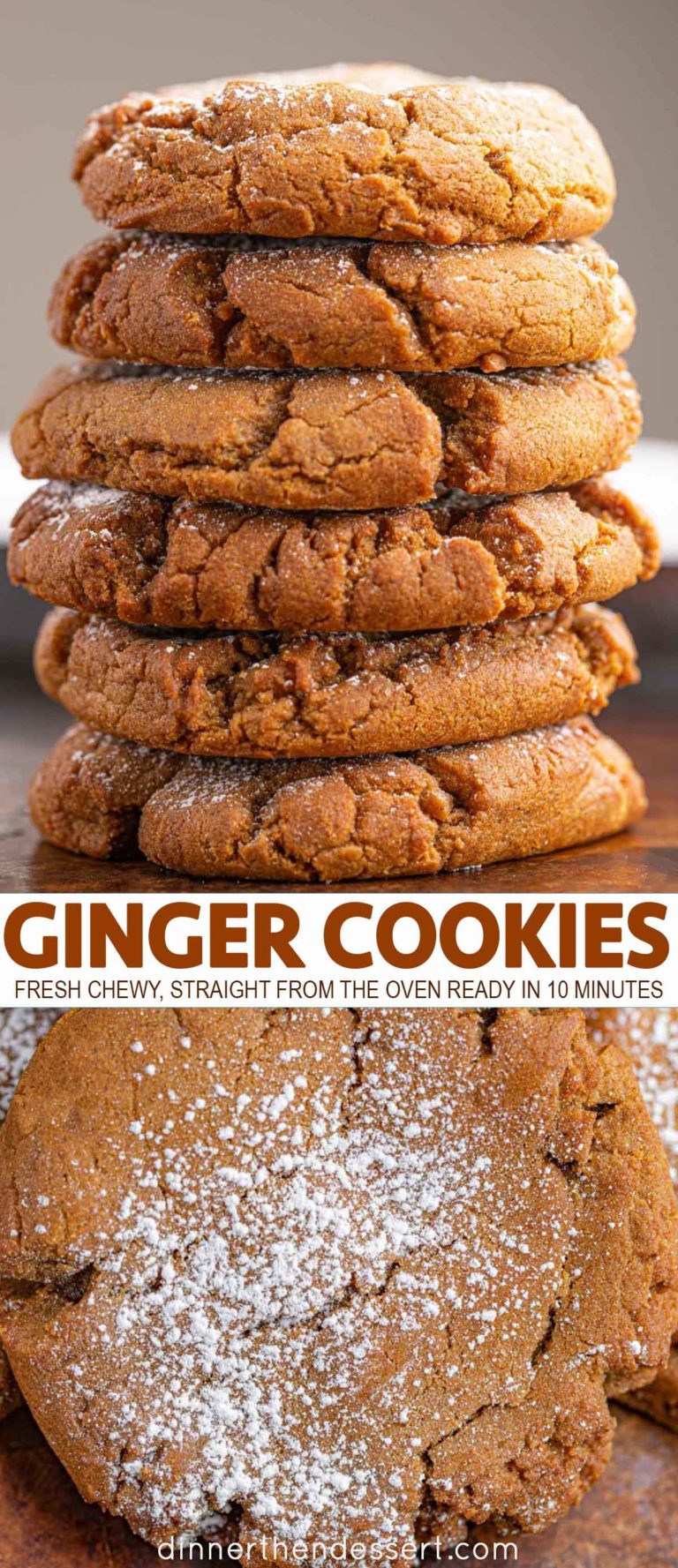 Easy Chewy Ginger Cookies (Perfect for Holidays!) Dinner, then Dessert