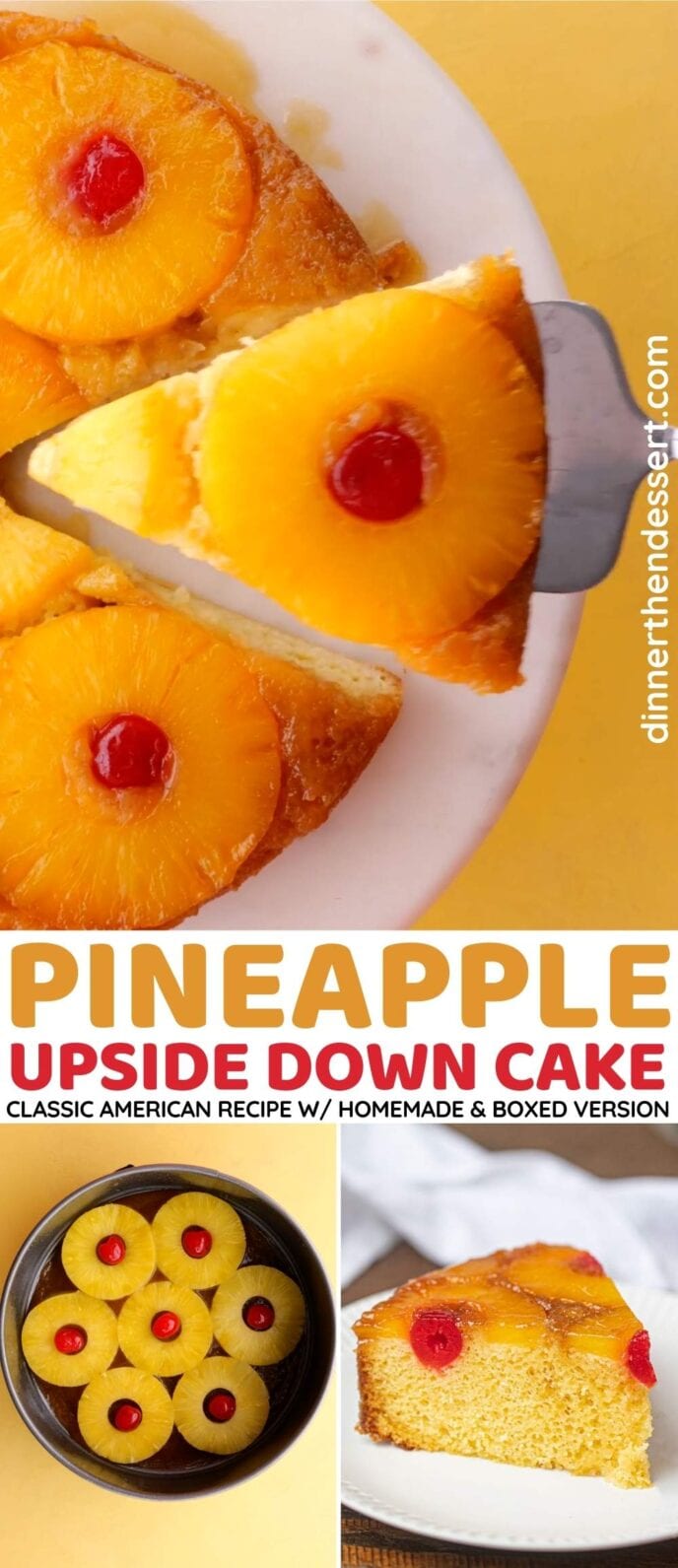 Pineapple Upside Down Cake Collage