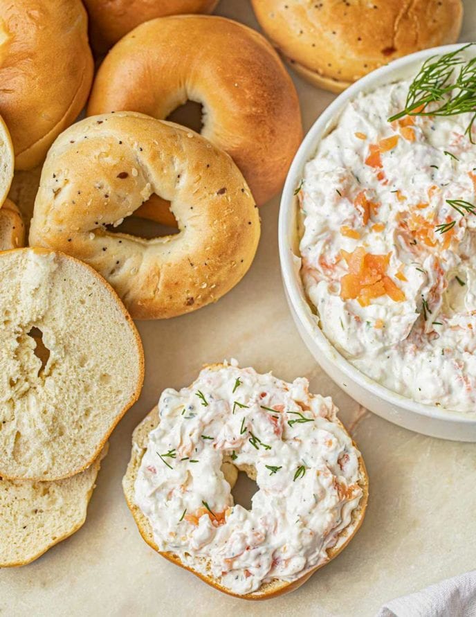 Salmon Spread on a bagel