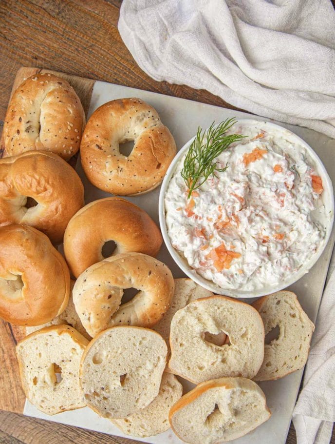 Smoked Salmon Dip on tray