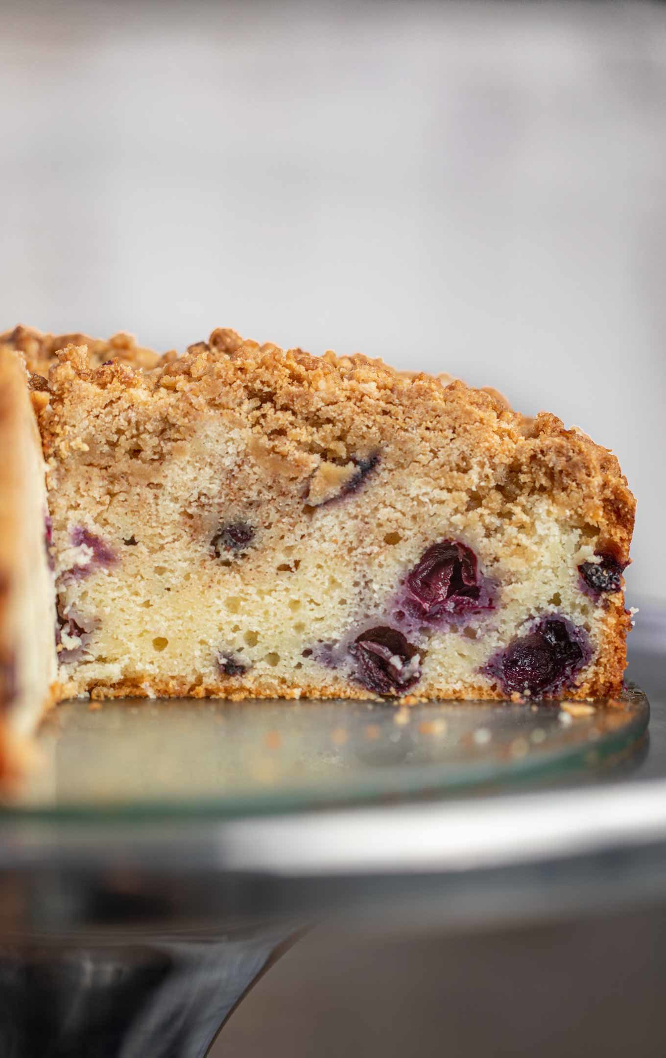 Cut Blueberry Coffee Cake