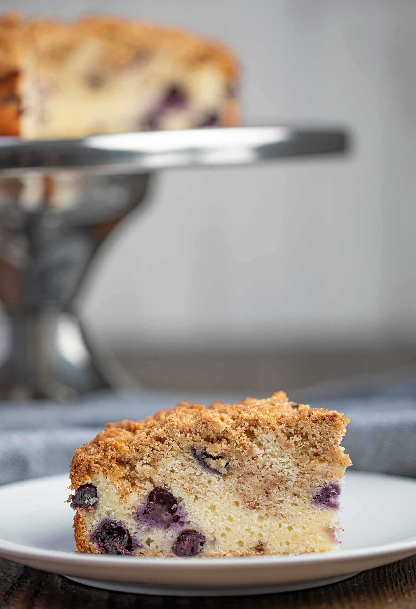 Slice of Blueberry Coffee Cake