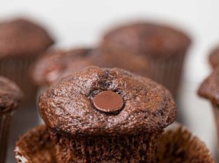 Chocolate Banana Muffin Unwrapped from liner