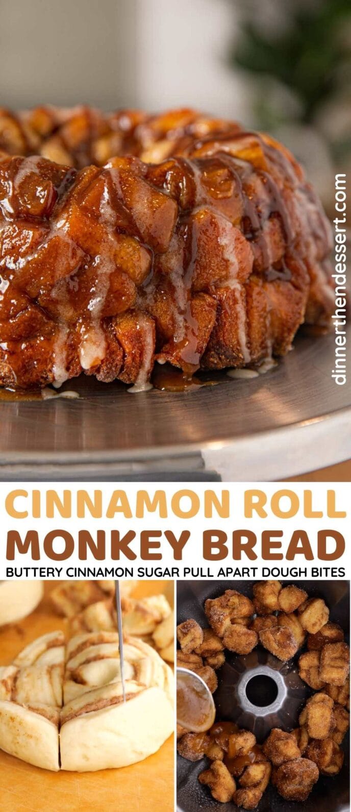 Cinnamon Roll Monkey Bread collage