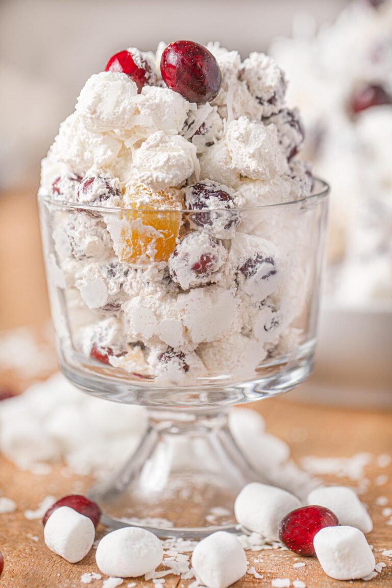 Cranberry Ambrosia Salad Dinner, then Dessert